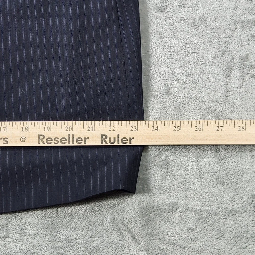 Canali Blazer‎ Mens 44 Made in Italy Blue Pinstripe Wool 2-Button Suit Jacket